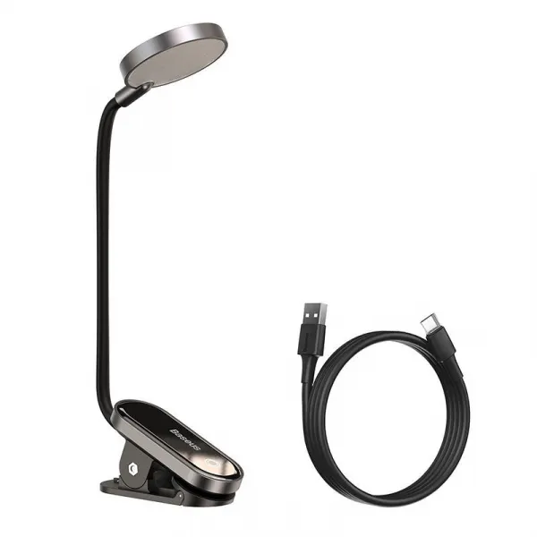 Baseus (DGRAD-0G) Comfort Reading Mini Clip Lamp - tmavě šedá Varianta: uniwersalny
