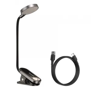 Baseus (DGRAD-0G) Comfort Reading Mini Clip Lamp - tmavě šedá Varianta: uniwersalny