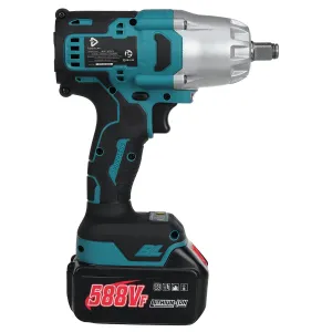 Akumulátorový rázový uťahovač DrillPro 1600Nm pre batériu MAKITA 18V / žltá farba Batéria: 2ks batéria
