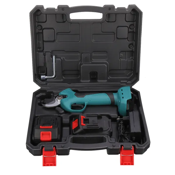 Violeworks bezuhlíkové elektrické záhradné nožnice 4 hrúbky strihu do 30mm + kufor, Vhodné pre batériu MAKITA 18V Batéria: 2ks batéria