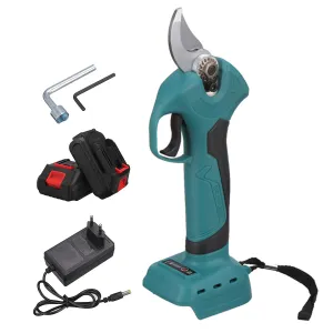Violeworks bezuhlíkové elektrické záhradné nožnice 4 hrúbky strihu do 30mm + kufor, Vhodné pre batériu MAKITA 18V Batéria: 2ks batéria