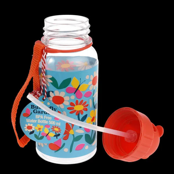 Fľaša so slamkou kvety 500ml