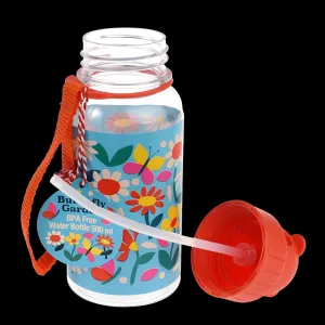 Fľaša so slamkou kvety 500ml