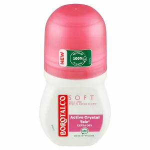Borotalco Soft Talc & Pink Flower guličkový dezodorant roll-on bez alkoholu 50 ml