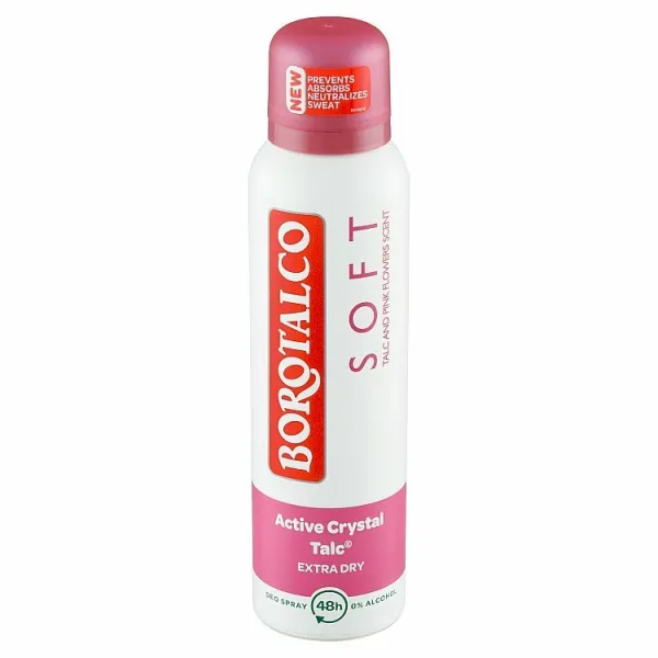 Borotalco Soft Talc & Pink Flower dezodorant v spreji bez alkoholu 150 ml