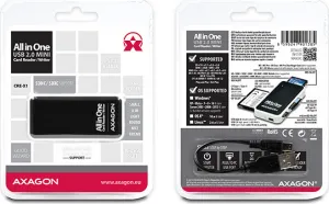 AXAGON CRE-X1, USB 2.0 externí MINI čtečka 5-slot ALL-IN-ONE