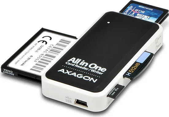 AXAGON CRE-X1, USB 2.0 externí MINI čtečka 5-slot ALL-IN-ONE