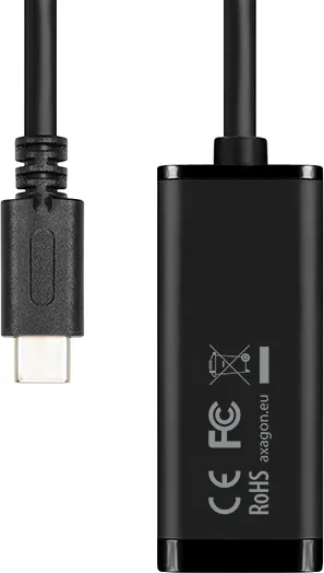 AXAGON ADE-SRC, USB-C 3.2 Gen 1 - Gigabit Ethernet sieťová karta, auto inštal, čierna