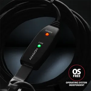 AXAGON ADR-205, USB 2.0 A-M -> A-F aktívny predlžovací / repeater kábel, 5m