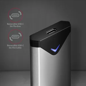 AXAGON EEM2-UG2, USB-C 3.2 Gen 2 - M.2 NVMe SSD kovový box, dĺžka 42 až 80 mm