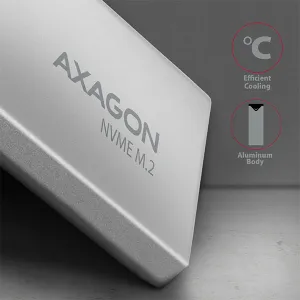 AXAGON EEM2-UG2, USB-C 3.2 Gen 2 - M.2 NVMe SSD kovový box, dĺžka 42 až 80 mm