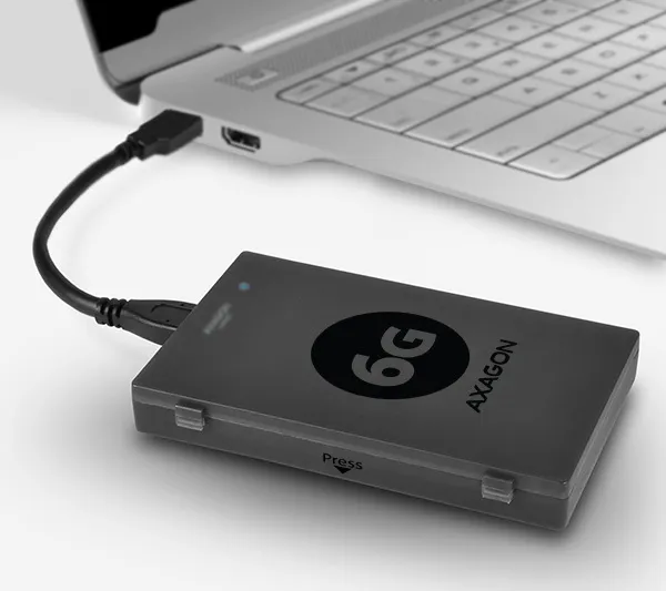 AXAGON ADSA-1S6, USB 3.0 - SATA 6G UASP HDD/SSD adaptér vrátane. 2.5" puzdrá