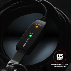 AXAGON ADR-210, USB 2.0 A-M -> A-F aktívny predlžovací / repeater kábel, 10m