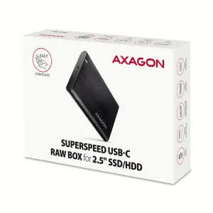 AXAGON EE25-A6C, USB-C 3.2 Gen 1 - SATA 6G 2.5" kovový box RAW, bez skrutiek