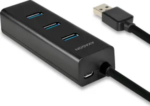 AXAGON HUE-S2BP, 4x USB 3.0 CHARGING hub, vč. AC adaptéru, kabel USB-A 1.2m