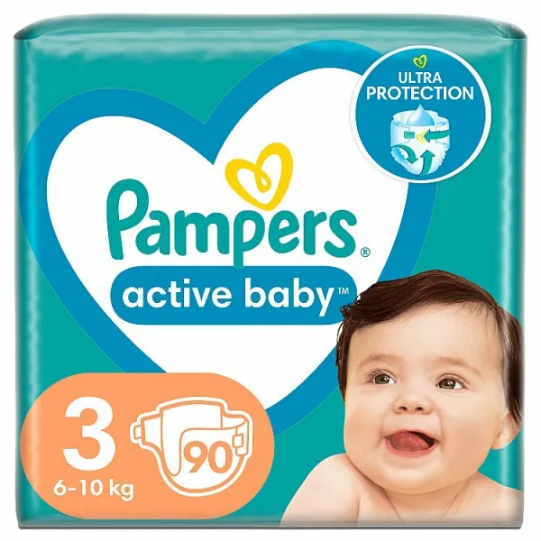 Pampers Active Baby Veľ. 3,90 Plienok,6kg-10kg