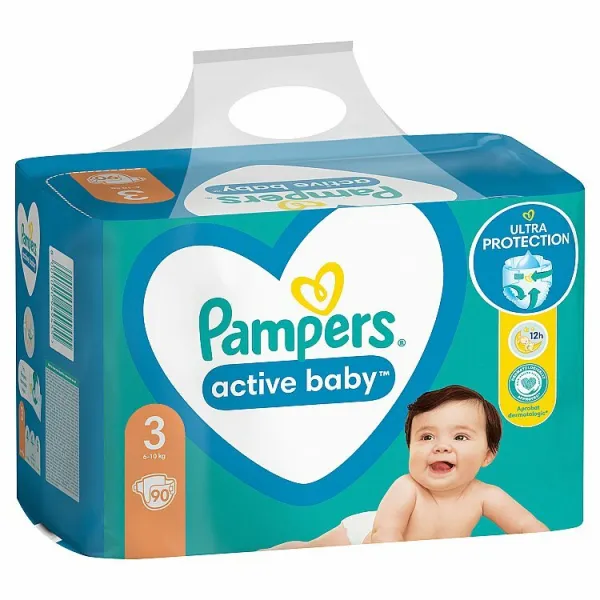Pampers Active Baby Veľ. 3,90 Plienok,6kg-10kg