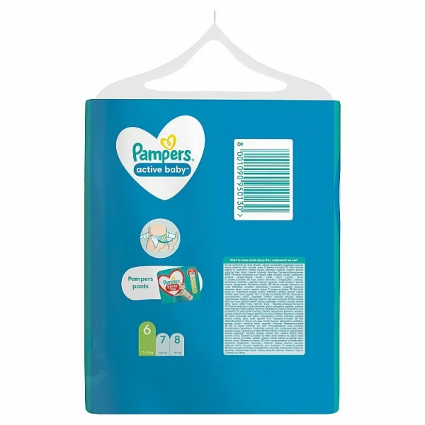 Pampers Active Baby Veľ. 6,56 Plienok,13kg - 18kg