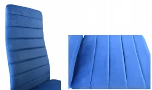 Jedálenská stolička velvet black modrá | jaks