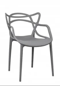 Plastová jedálenská stolička azuro šedá | jaks
