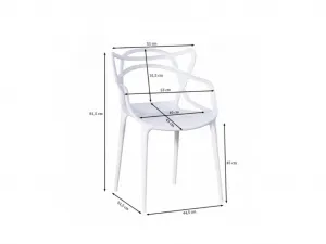Plastová jedálenská stolička azuro šedá | jaks