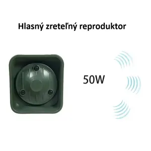 Vábnička na vtáky s výkonom 50 W (audio player)