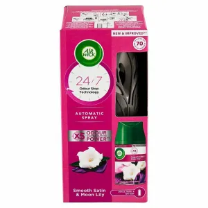 Air Wick Freshmatic Difuzér a náplň do osviežovača vzduchu jemný satén a mesačná ľalia 250 ml