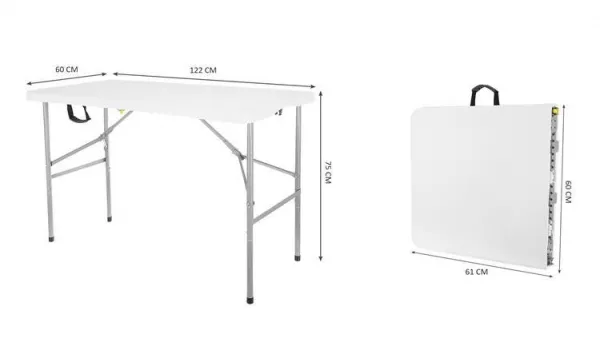 Skladací stôl 122 cm biely | jaks