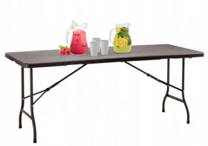 Garden Line Skládací cateringový stůl PEGGY 180 cm hnědý