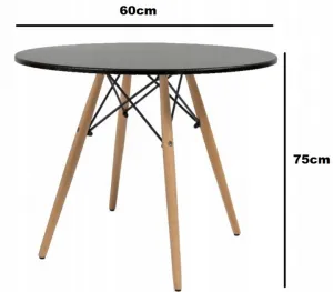 Okrúhly jedálenský stôl 80cm biely škandinávsky štýl | jaks