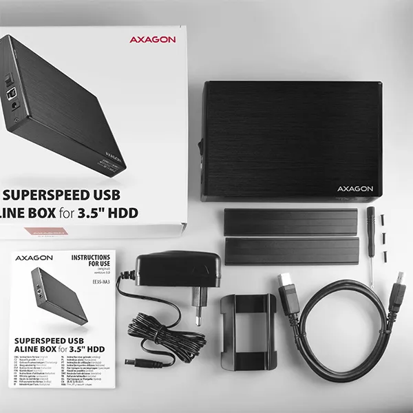 AXAGON EE35-XA3, USB 3.2 Gen 1 - SATA, 3.5" externý box ALINE