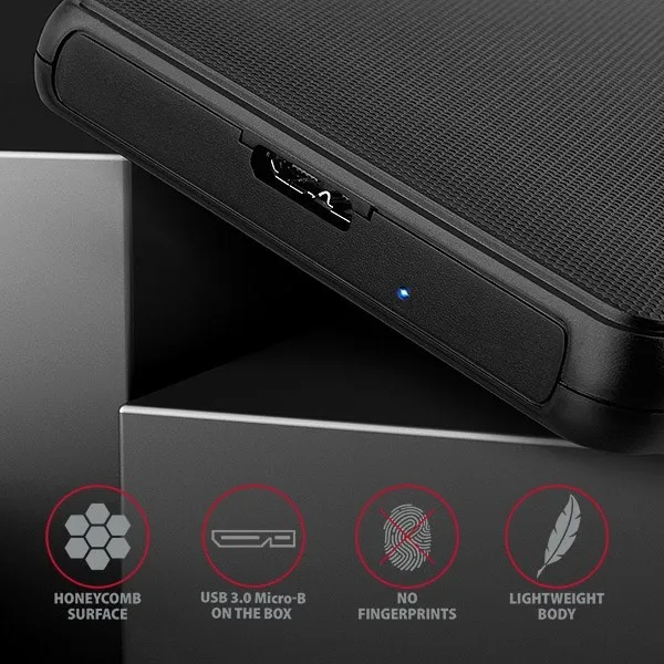 AXAGON EE25-SL, USB 3.2 Gen 1 - SATA 6G, 2.5" SLIDE box, bez skrutiek, čierny