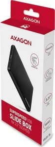 AXAGON EE25-SL, USB 3.2 Gen 1 - SATA 6G, 2.5" SLIDE box, bez skrutiek, čierny