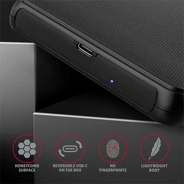 AXAGON EE25-SLC, USB-C 3.2 Gen 1 - SATA 6G 2.5" SLIDE box, bez skrutiek, čierny