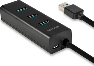 AXAGON HUE-S2B, 4x USB 3.0 CHARGING hub, micro USB nap. konektor, kábel USB-A 30cm