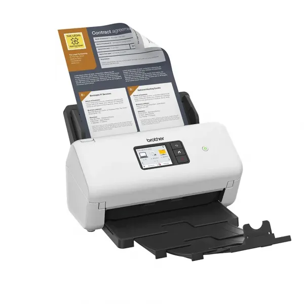 Skener BROTHER ADS-4500W DUALSKEN A4 35 str./70dual 600x600 60ADF USB LAN WIFI - displej 7.1cm