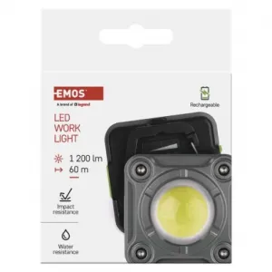 EMOS COB LED nabíjací pracovný reflektor P4543, 1200 lm, 2000 mAh