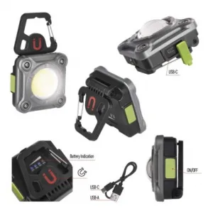 EMOS COB LED nabíjací pracovný reflektor P4543, 1200 lm, 2000 mAh