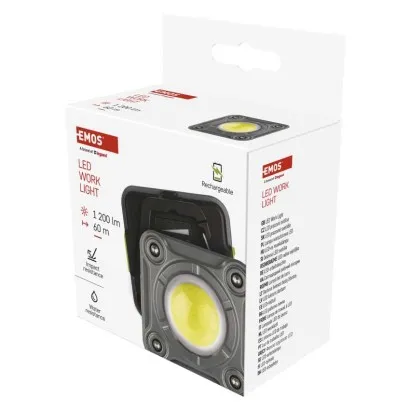 EMOS COB LED nabíjací pracovný reflektor P4543, 1200 lm, 2000 mAh