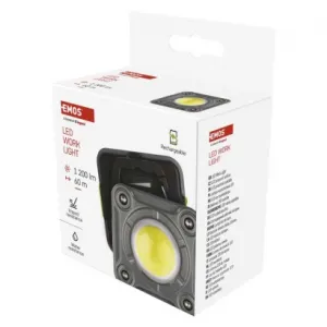 EMOS COB LED nabíjací pracovný reflektor P4543, 1200 lm, 2000 mAh