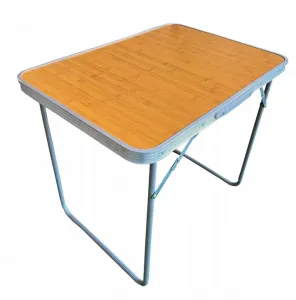 Skladací kempingový stôl 60 x 80 x 70 cm vzor dreva | jaks