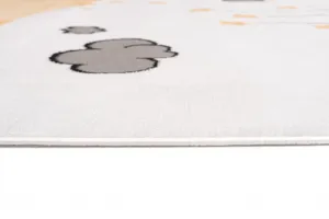 Oranžový koberec pre deti s obrázkom