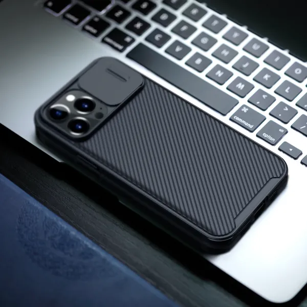 Nillkin CamShield silikónový kryt na iPhone 13 Pro, čierny
