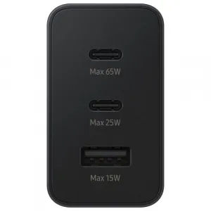 Samsung Travel Charger Quick Charger C+C+U, QC 3.0, PD 3.0, 65W, čierna EU (EP-T6530NBEGEU)