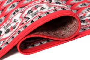 DECOREUM Koberec červený/biely  C512GBALI PP Rozmery: šírka 80 cm