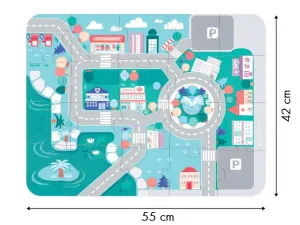 WELLHOX Drevené vzdelávacie bloky mesto s podložkou 115 ks