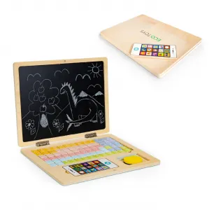 WELLHOX Detský notebook - drevená magnetická tabuľa