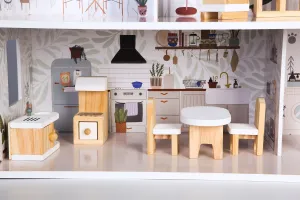 WELLHOX Domček pre bábiky s nábytkom Emma Residence