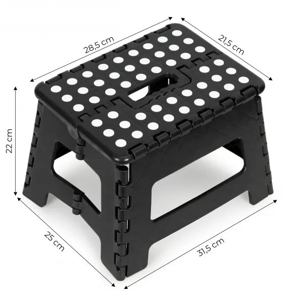 Wellhox Skladacia stolička 1 stupienok z plastu 22 cm