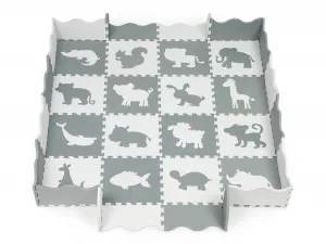 Penová podložka s plotom puzzle suchý bazén 36 kusov
